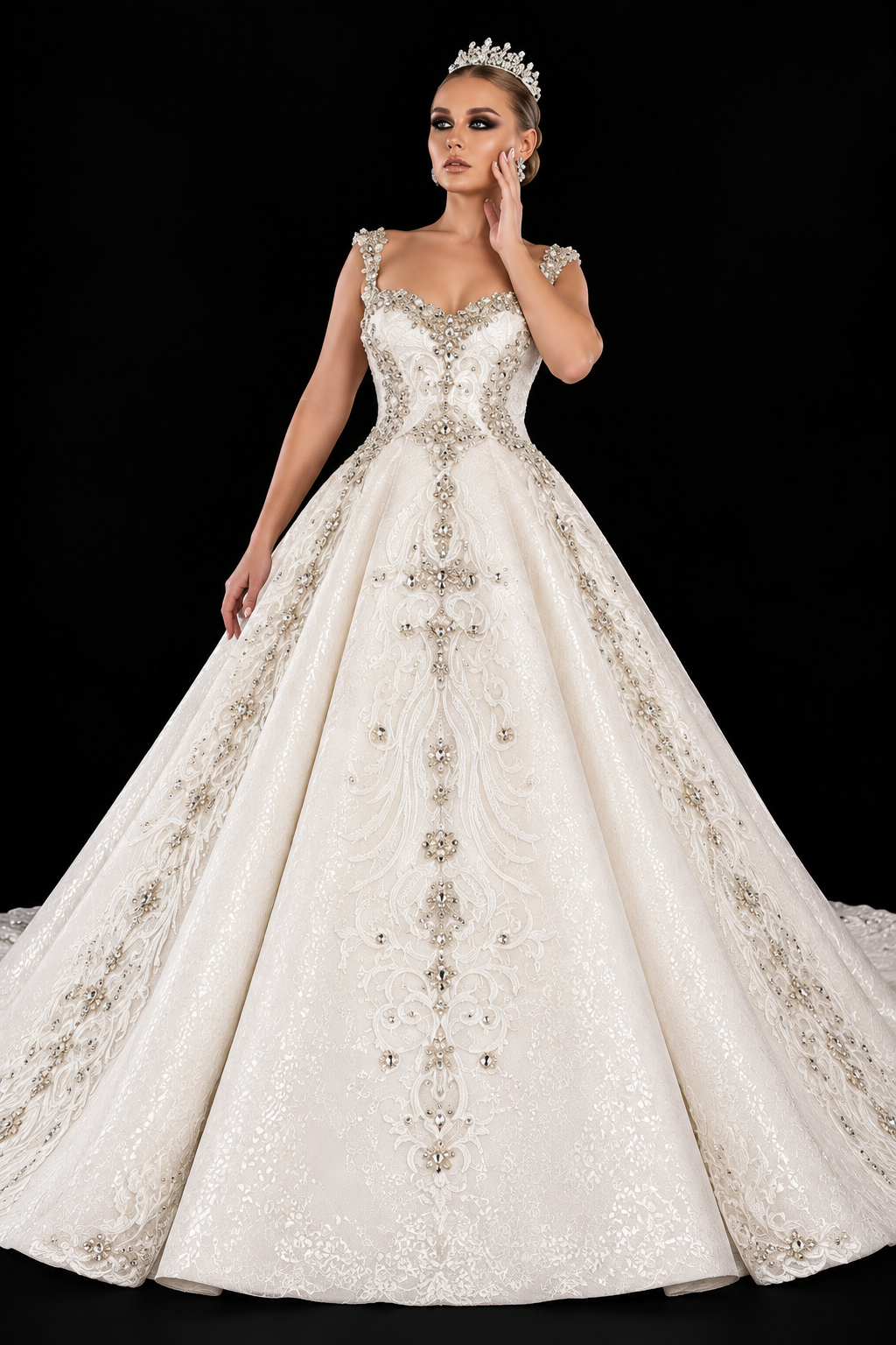 The Crystal Elegance Bridal Gown