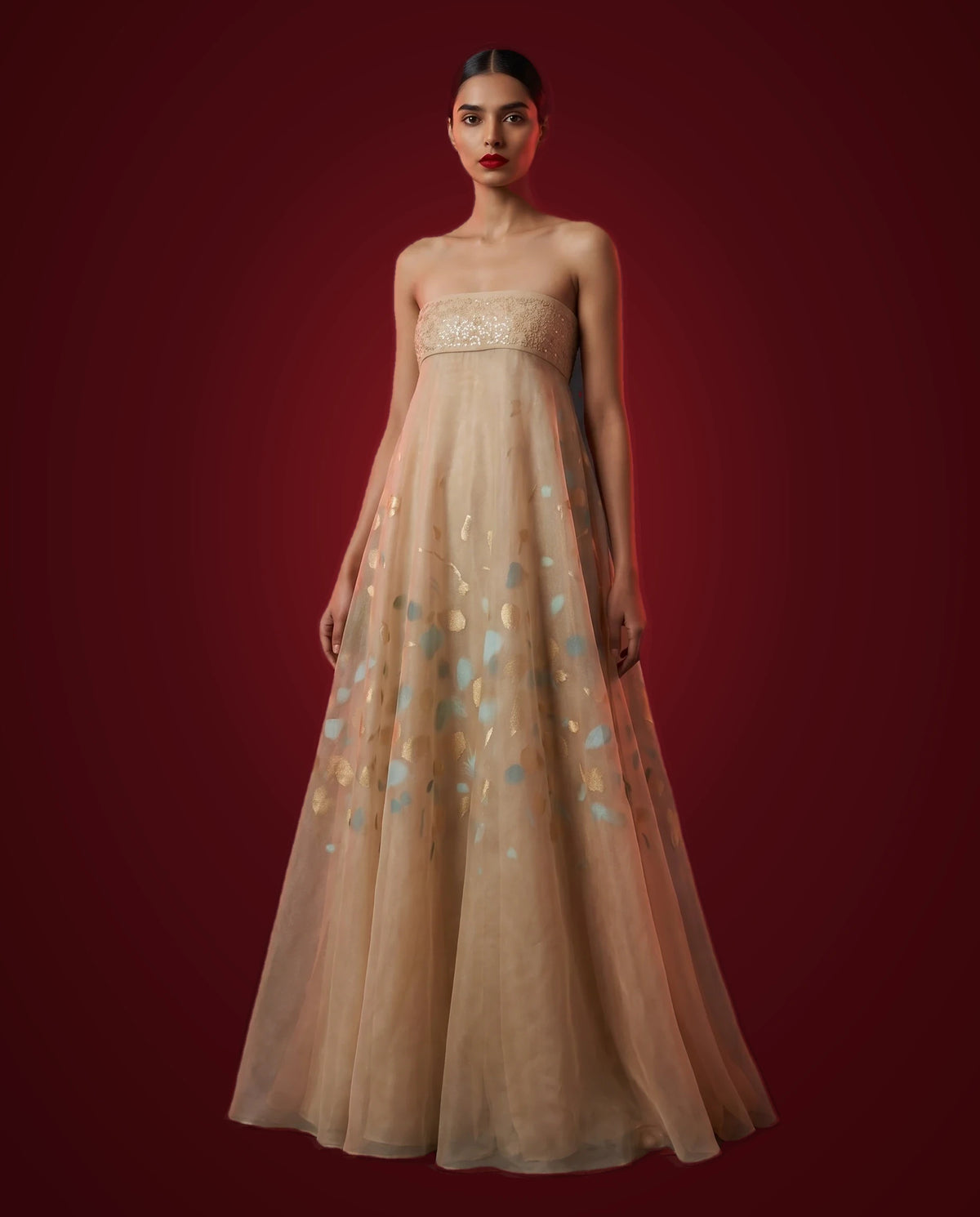 Sand Drift Tulle Gown by LOVE by Hanan Bakri