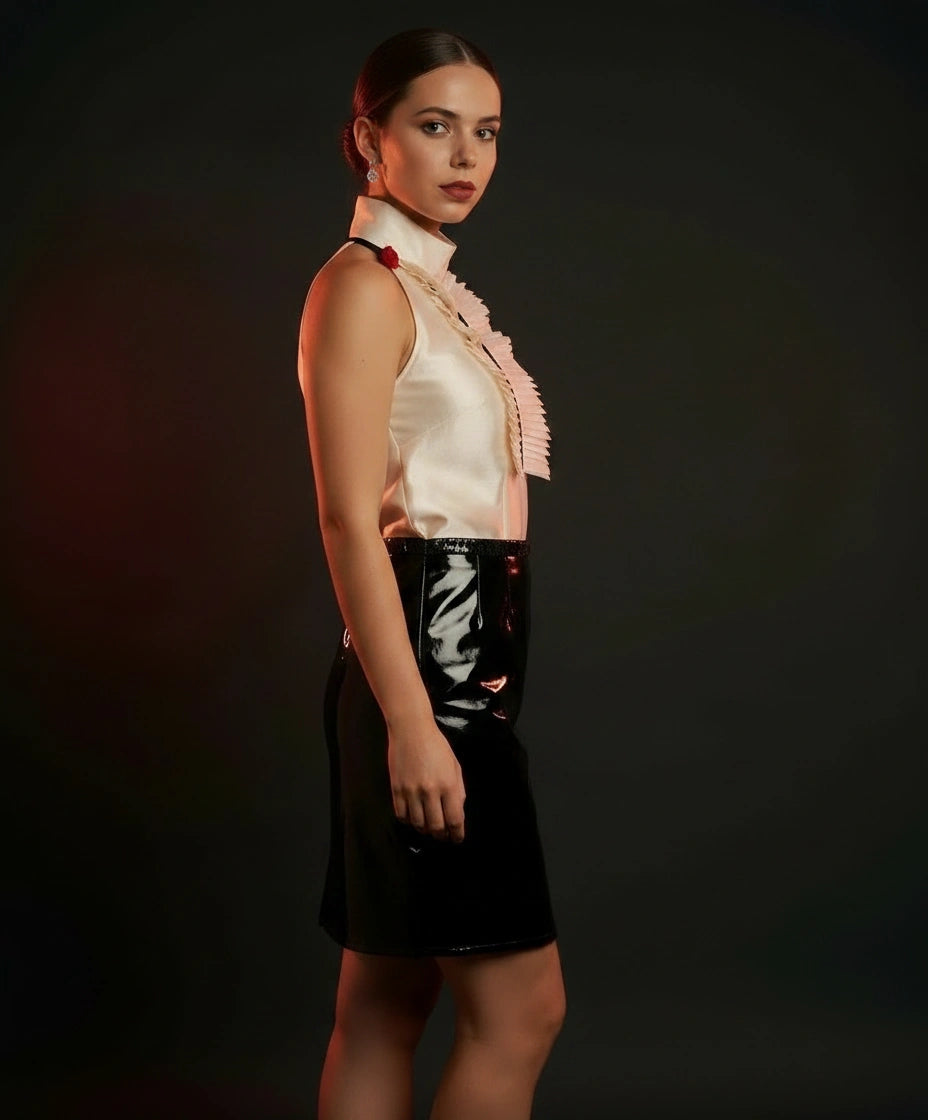 Vinyl Noir Halter Set by LOVE by Hanan Bakri, view 2