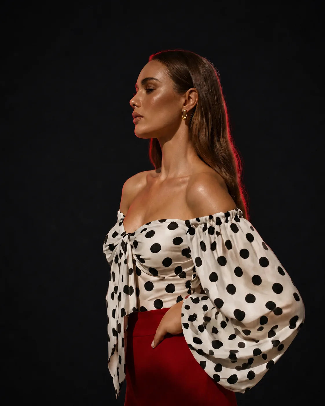 Polka Bow Red Mini Set by LOVE by Hanan Bakri, view 2
