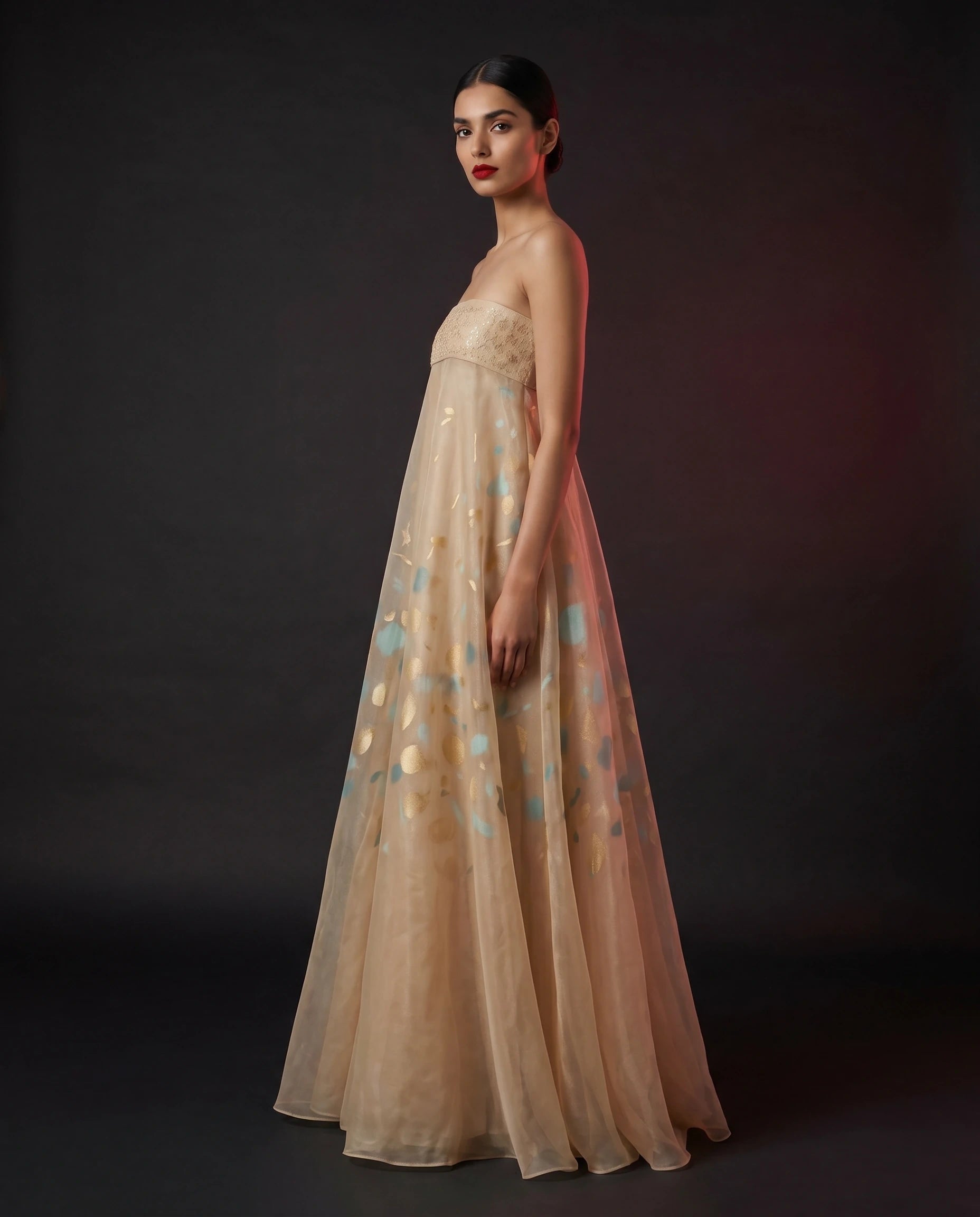 Sand Drift Tulle Gown by LOVE by Hanan Bakri, view 3