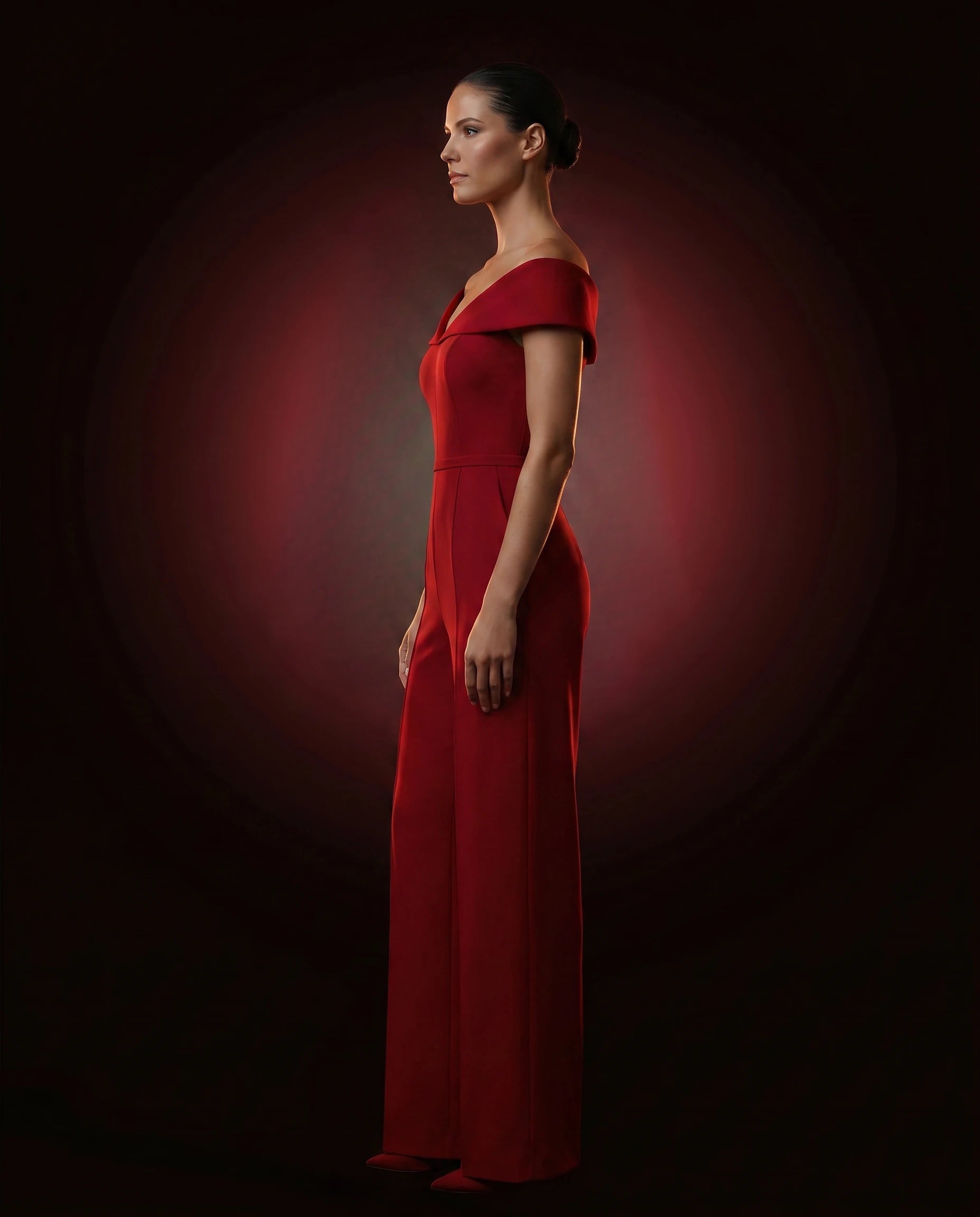 Ruby Off-Shoulder Jumpsuit by LOVE by Hanan Bakri, view 3