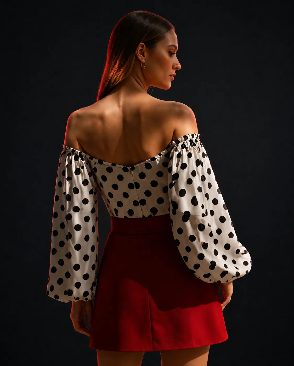 Polka Bow Red Mini Set by LOVE by Hanan Bakri, view 3