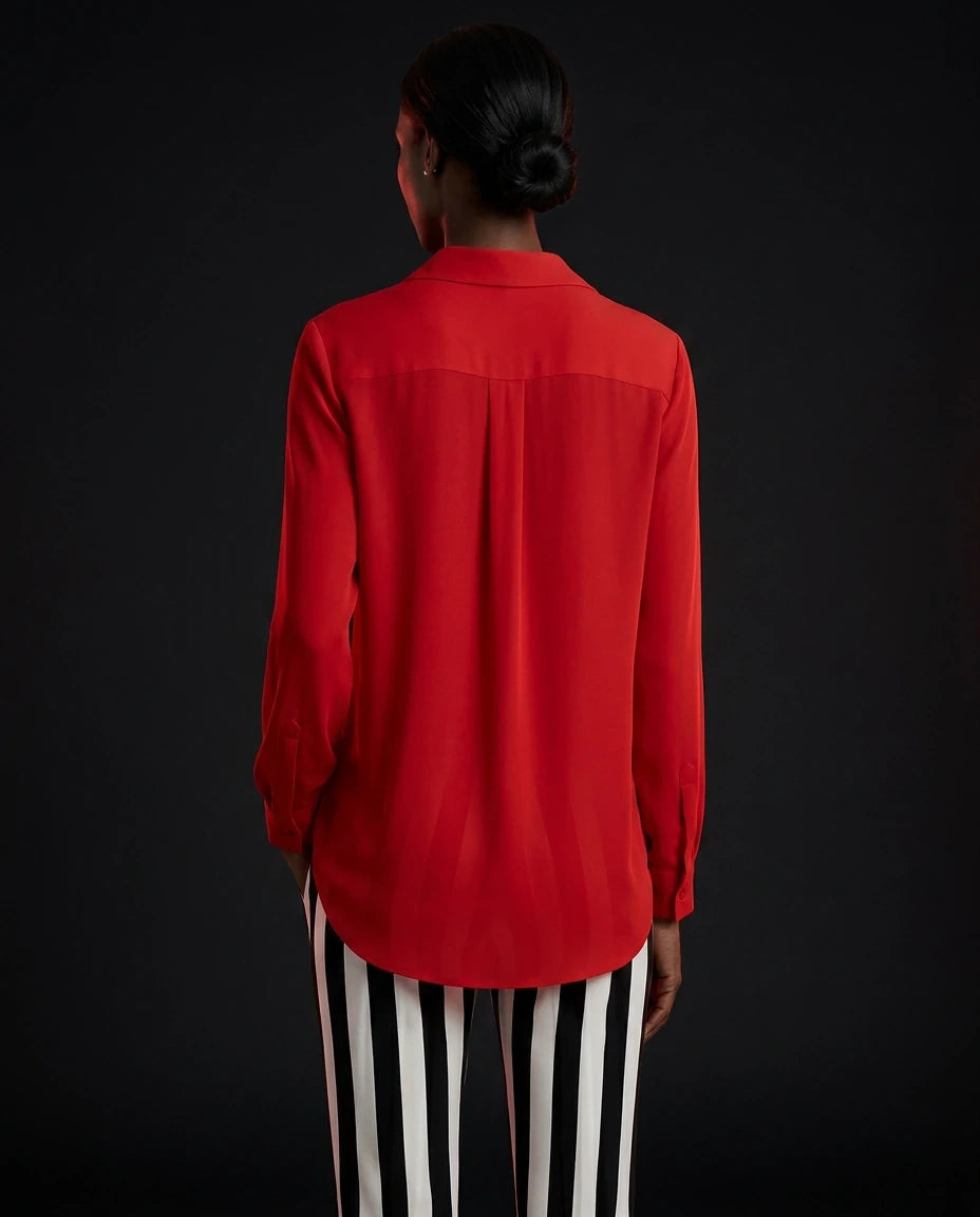 Scarlet Tie Shirt Set by LOVE by Hanan Bakri, view 4
