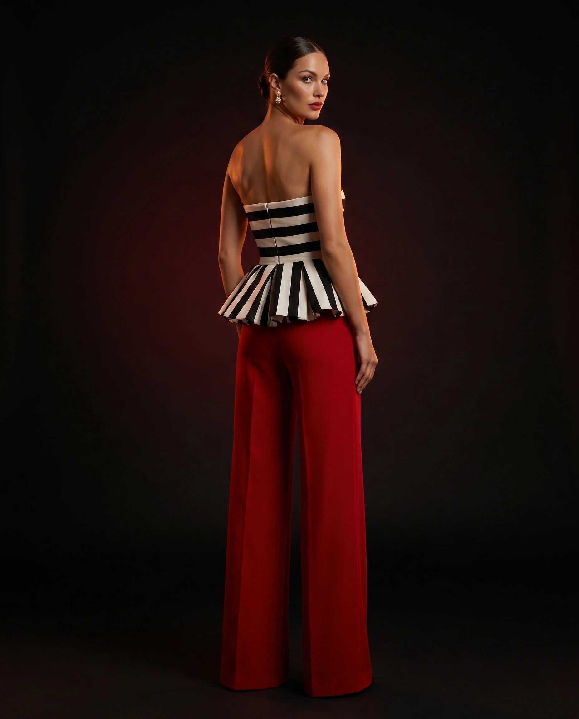 Code 3 Ribbon Trouser Set by LOVE by Hanan Bakri, view 4